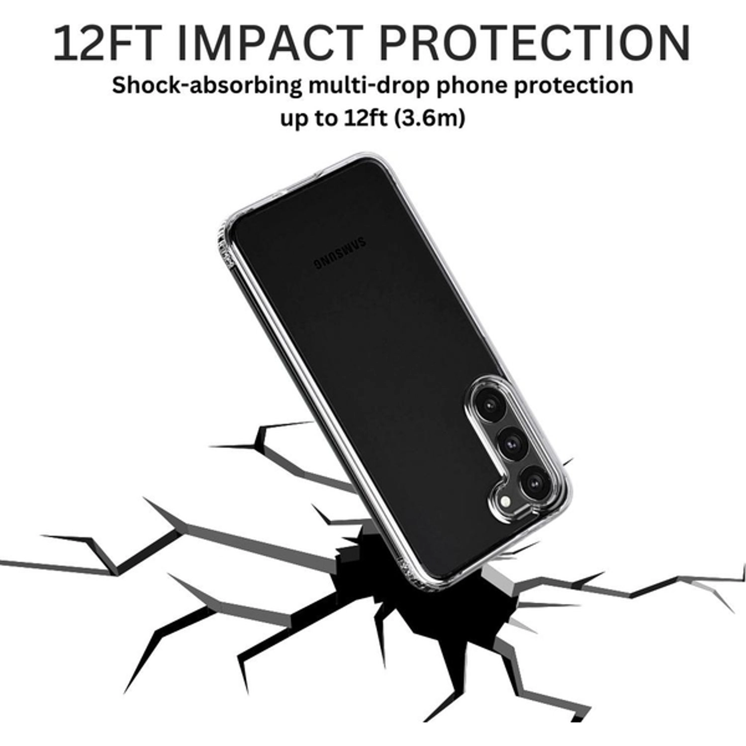Case Clear with Screen Protector for Samsung Galaxy S23 Plus