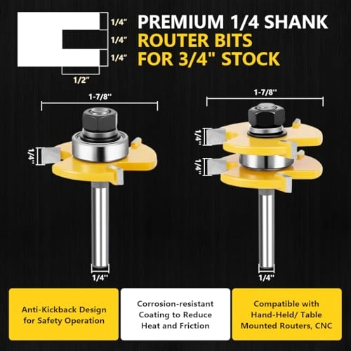 Router Bits - 1/4'' (6.35mm) 2Pcs