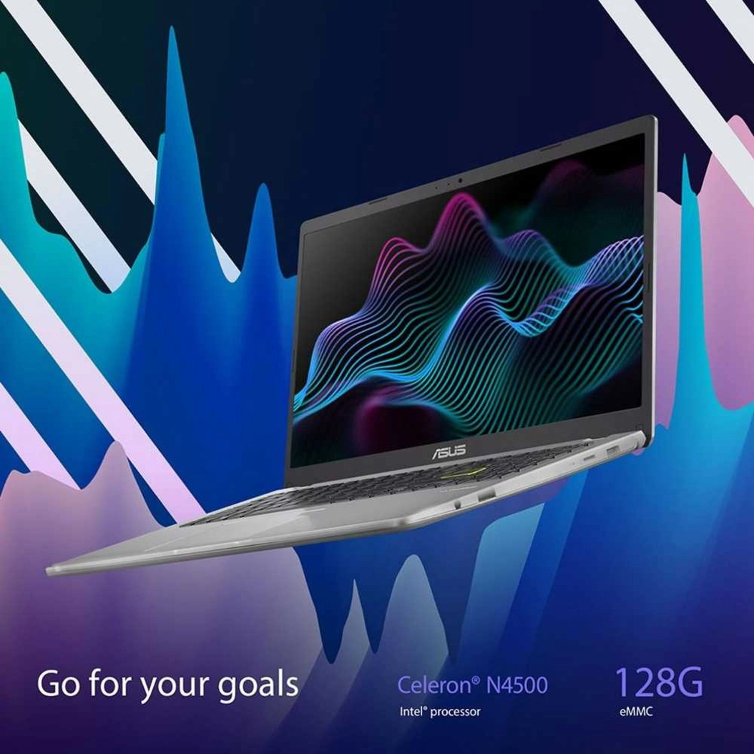 Vivobook GO 15 Slim E510KAB-BR1140WS - 15.6'' Celeron N4500 4GB DDR5 128GB eMMC