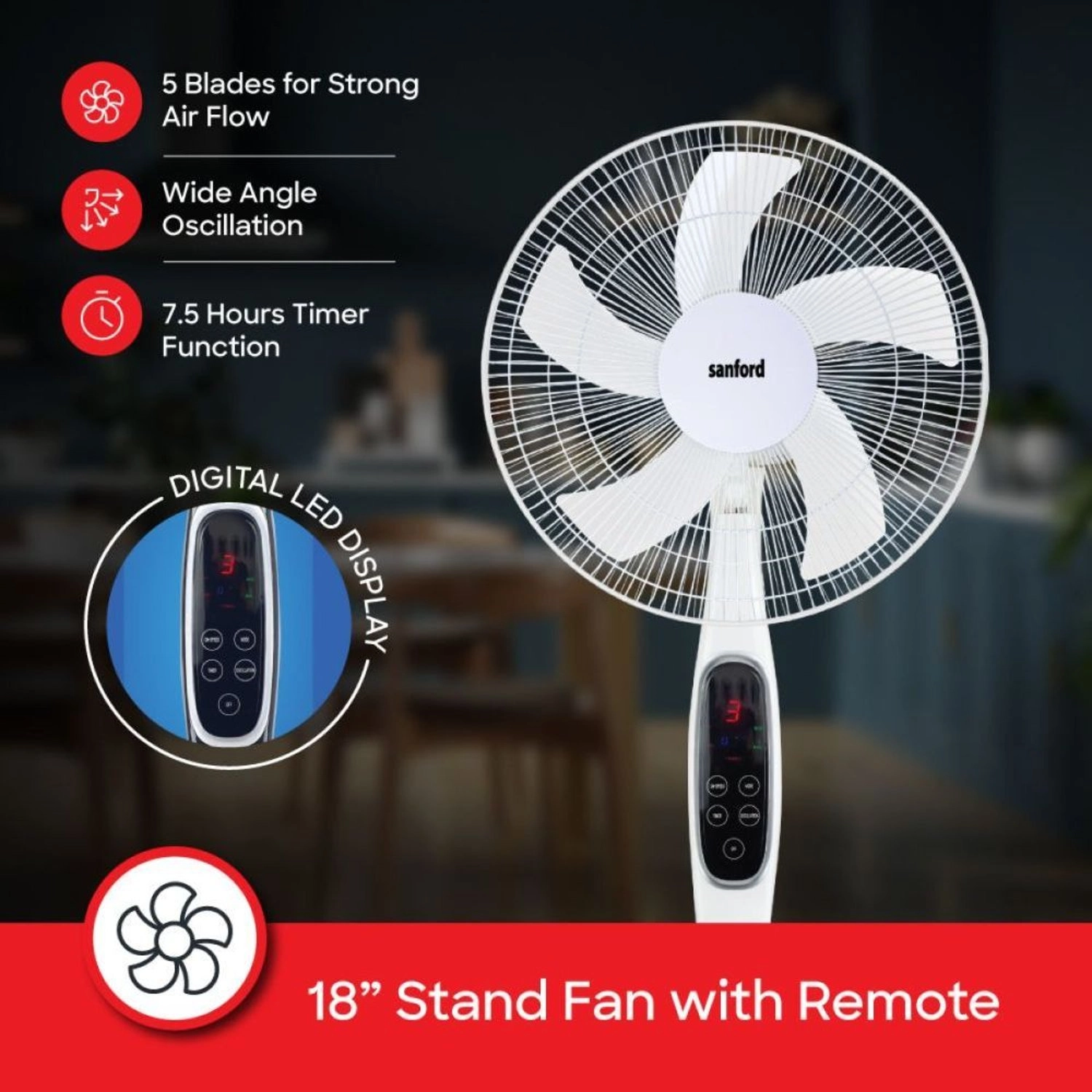BS Stand Fan - 18-inch