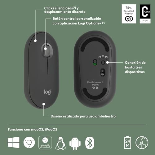 Pebble Mouse 2 M350s - Wireless