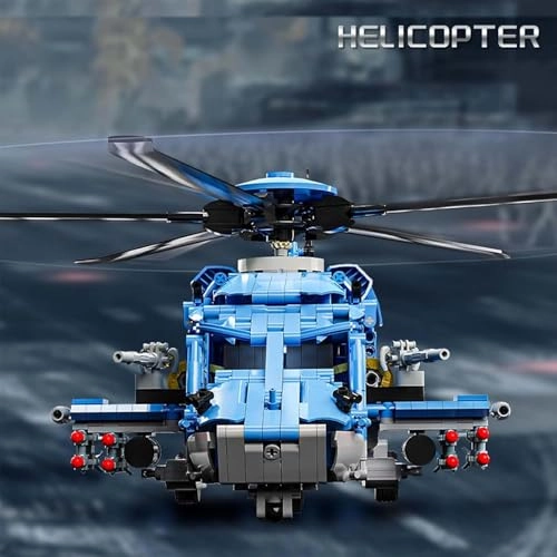 Military Helicopter - Large Compatible with Lego Sets
