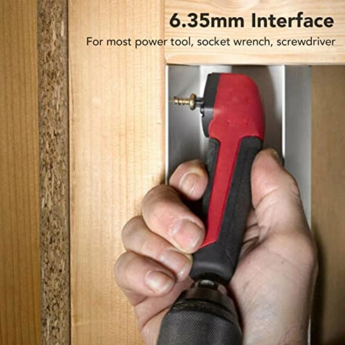 Right Angle Adapter - 6.35mm hex + Screwdriver Bits - 10 screwdriver bits