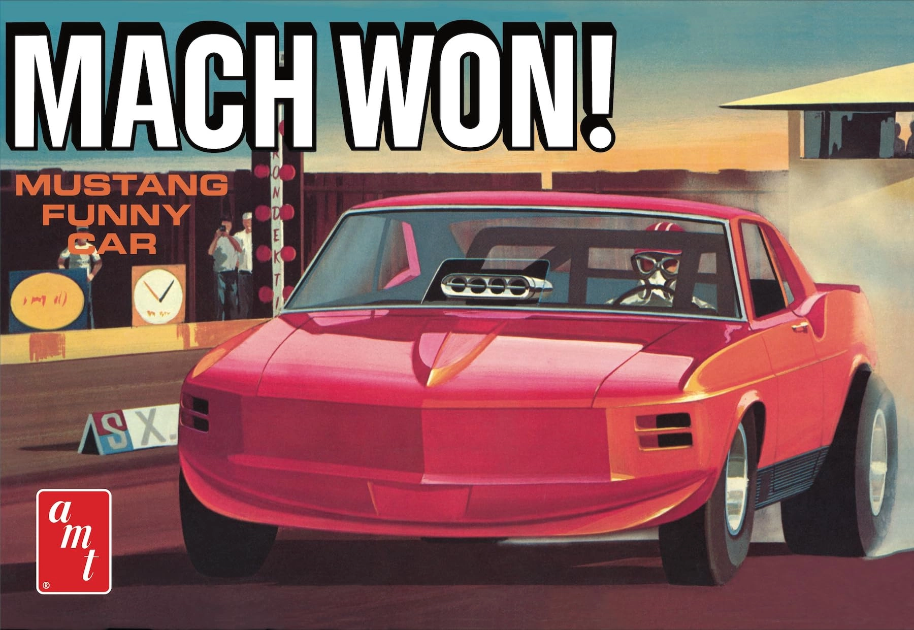 Round2, LLC 1970 Ford Mustang Funny Car Mach Won Model Kit (AMT1455) - 1:25
