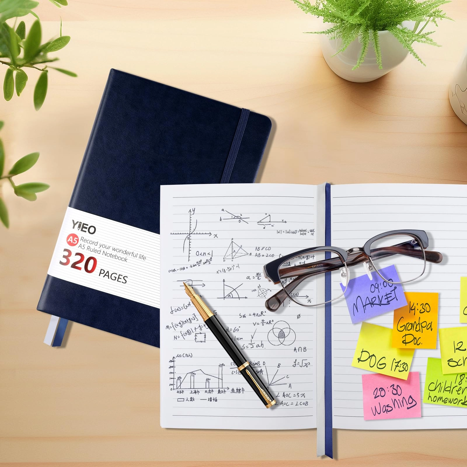 Notebook A5 Hardcover - Lined 160 Sheets