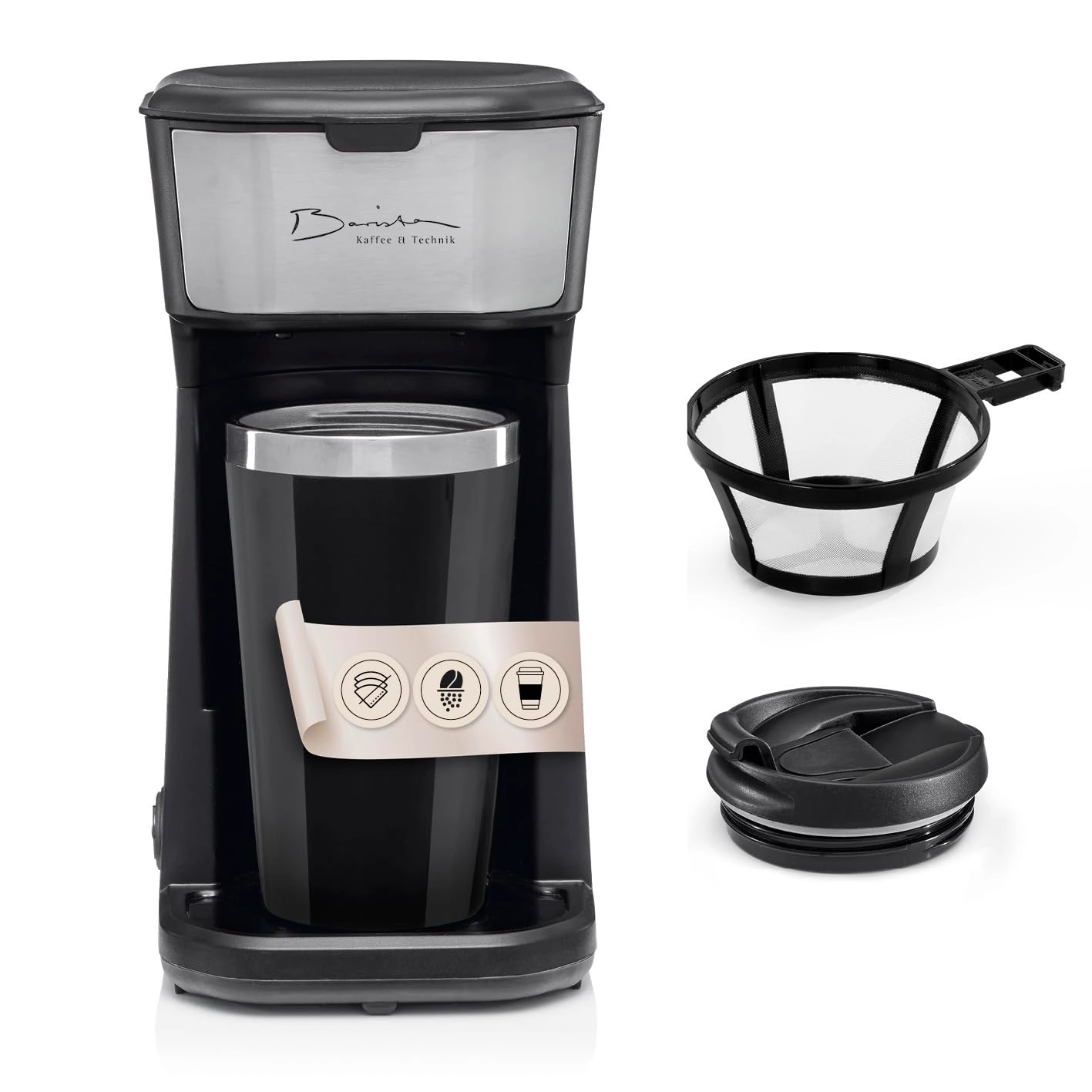 DS Produkte GmbH Single - Permanent Filter Portable Insulated Cup 30082