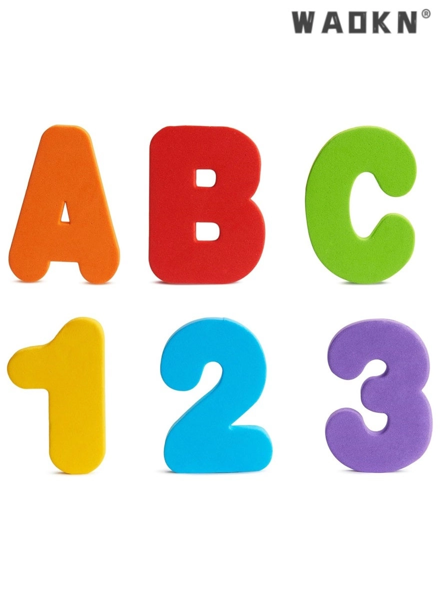 WAOKN Bath Letters & Numbers - 36 pieces 18 Months+