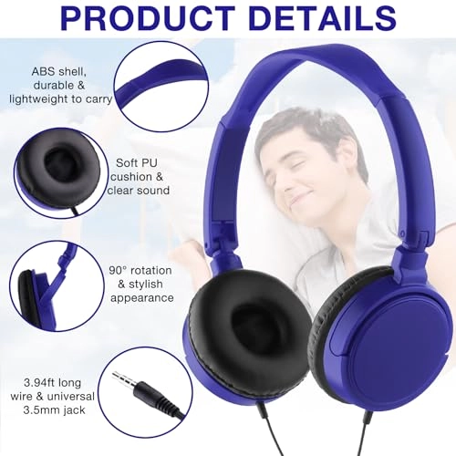 Classroom Headphones Wired Headphone 18 Pack