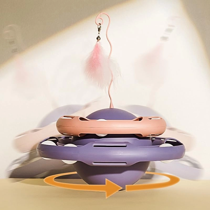 Cat Turntable Toy - 3 in 1 Feather