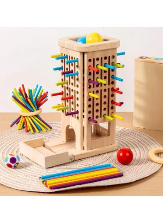 3-in-1 Wooden Board Game - 3+