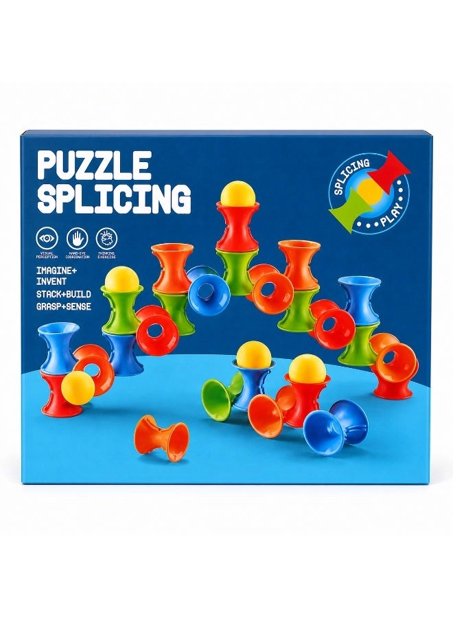 Stacking Cup Puzzle Set - 3 years+ 28 pieces