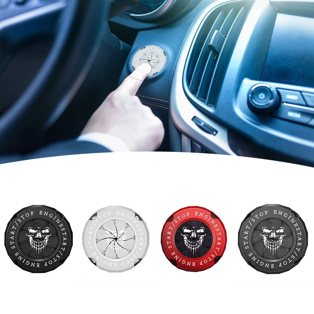 Start Stop Button Cover - Zinc alloy Skull Pattern