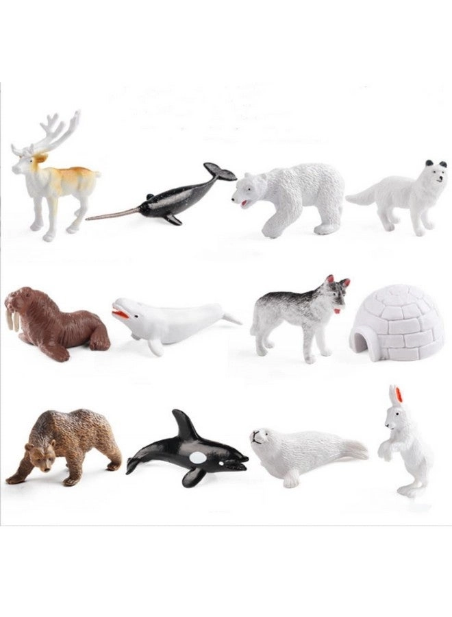 OUKEYI Arctic Animals Figurines 12 pcs