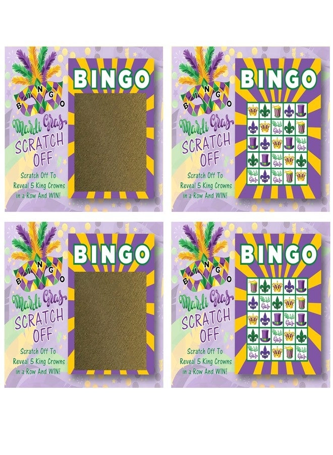 Mardi Gras Bingo Scratch Off Cards