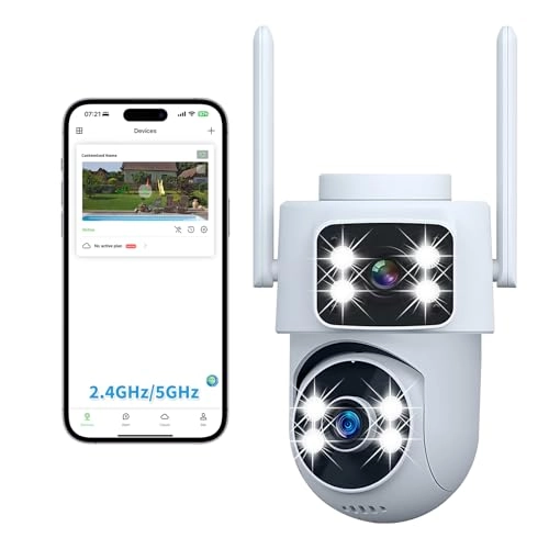 dzcctvipc Dual Lens 2K Outdoor Security Camera