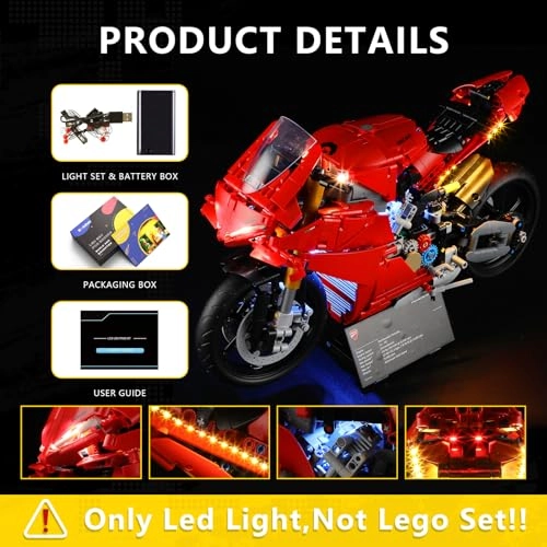 Light Kit for Lego 42202 Ducati Panigale V4 S Motorcycle - LED Lighting