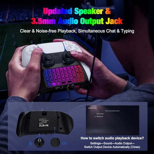 RGB Backlight Keyboard - Bluetooth PS5