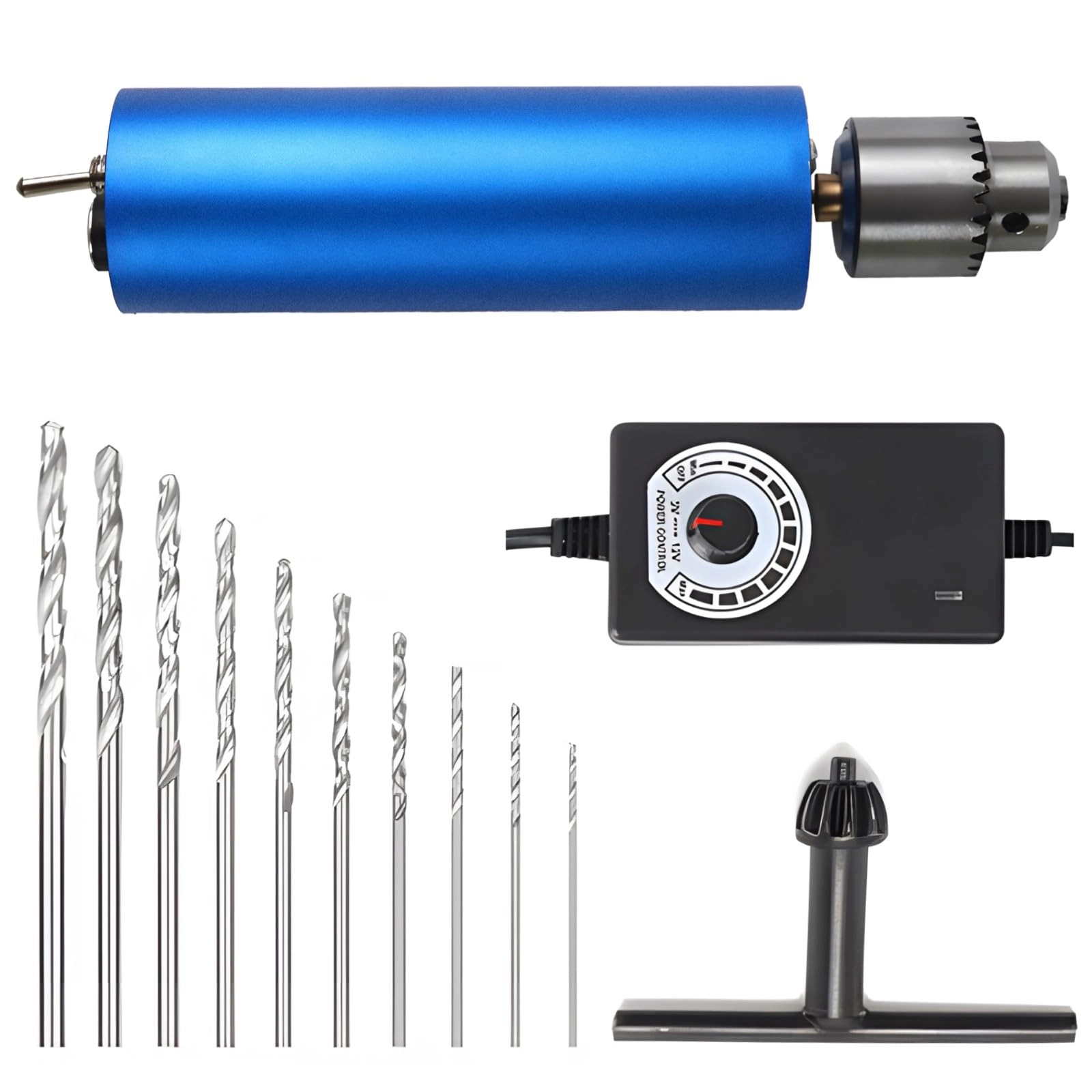 Chewtoyo Micro Electric Drill - 0.3-4mm Portable Handheld 10 drill bits