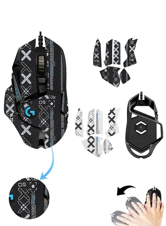 SUNDAREE Mouse Grip Tape - Full Coverage Self-Adhesive Pre-Cut for G502 Wired G502 Wireless Bundle