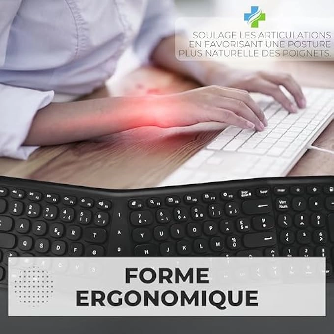 ERGONOMIC WIRELESS KEYBOARD - Wireless