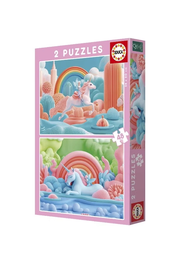 Educa Magic Unicorns 2-in-1 Puzzle (20223) - 96 pcs