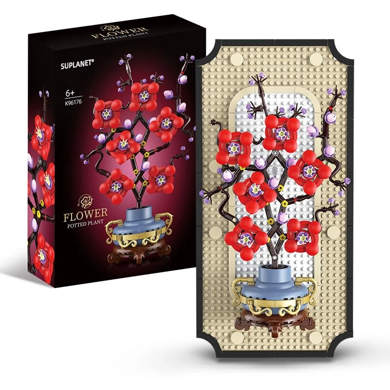 Suplanet Botanicals Plum Blossom Building Set (K96176) - 3D Wall Art Frame Home Decor