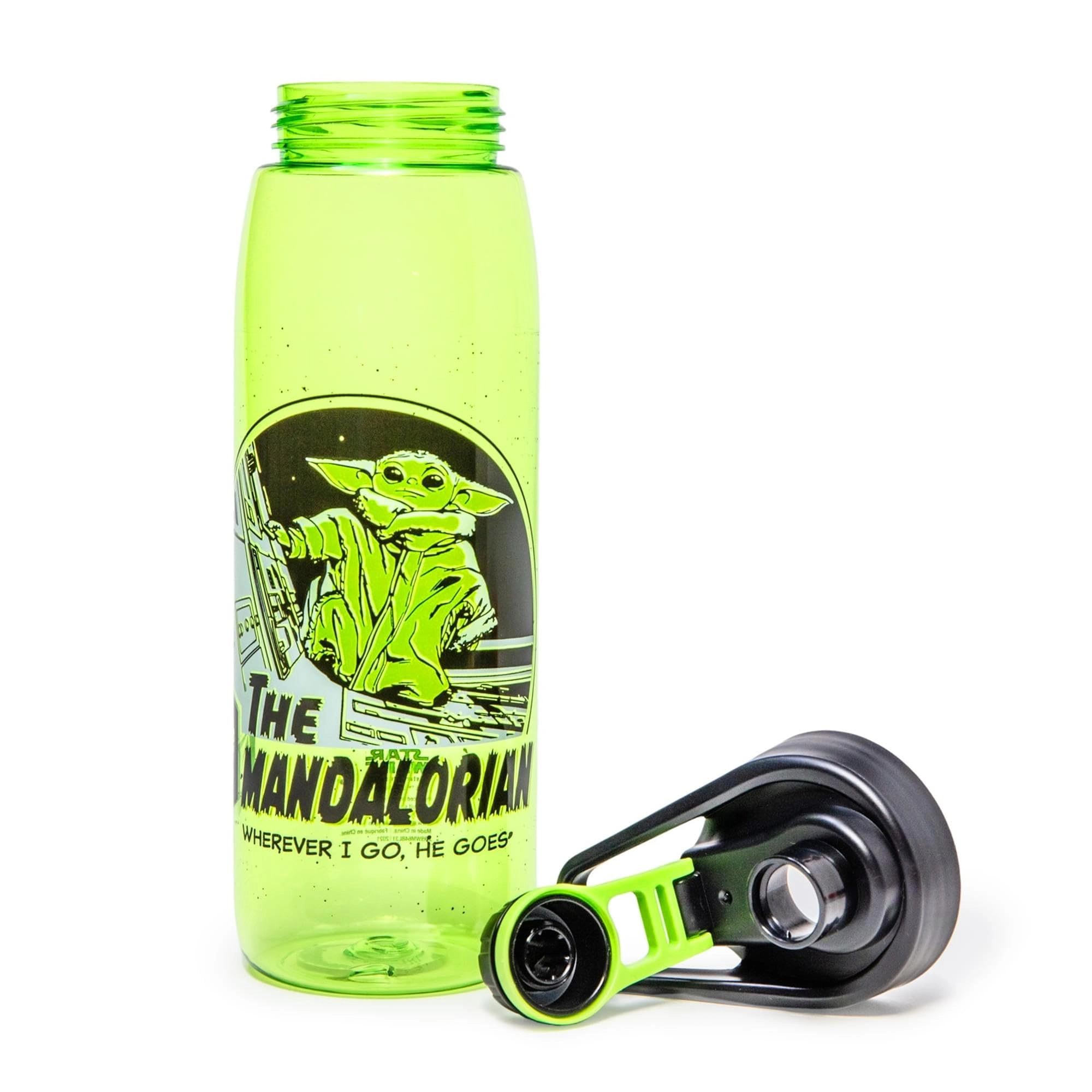 Star Wars The Mandalorian Water Bottle - Screw Top Lid Tritan