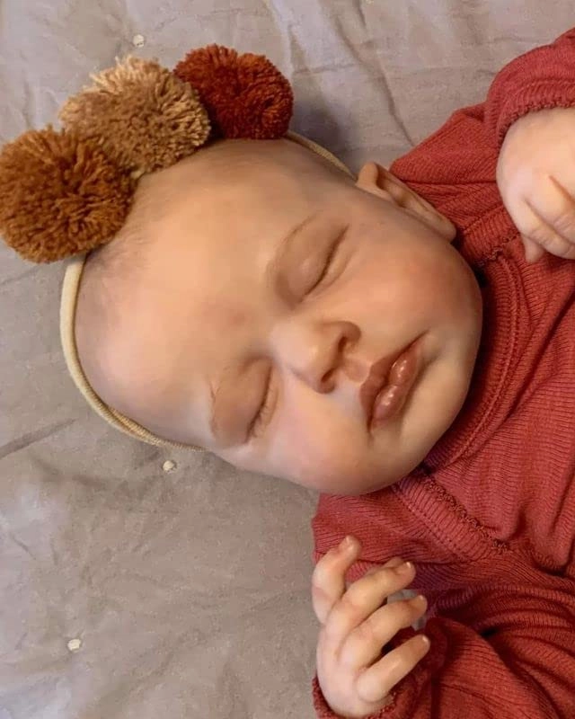 Loulou Reborn Baby Doll - 19 Inch Leather Hand Drawn Hair