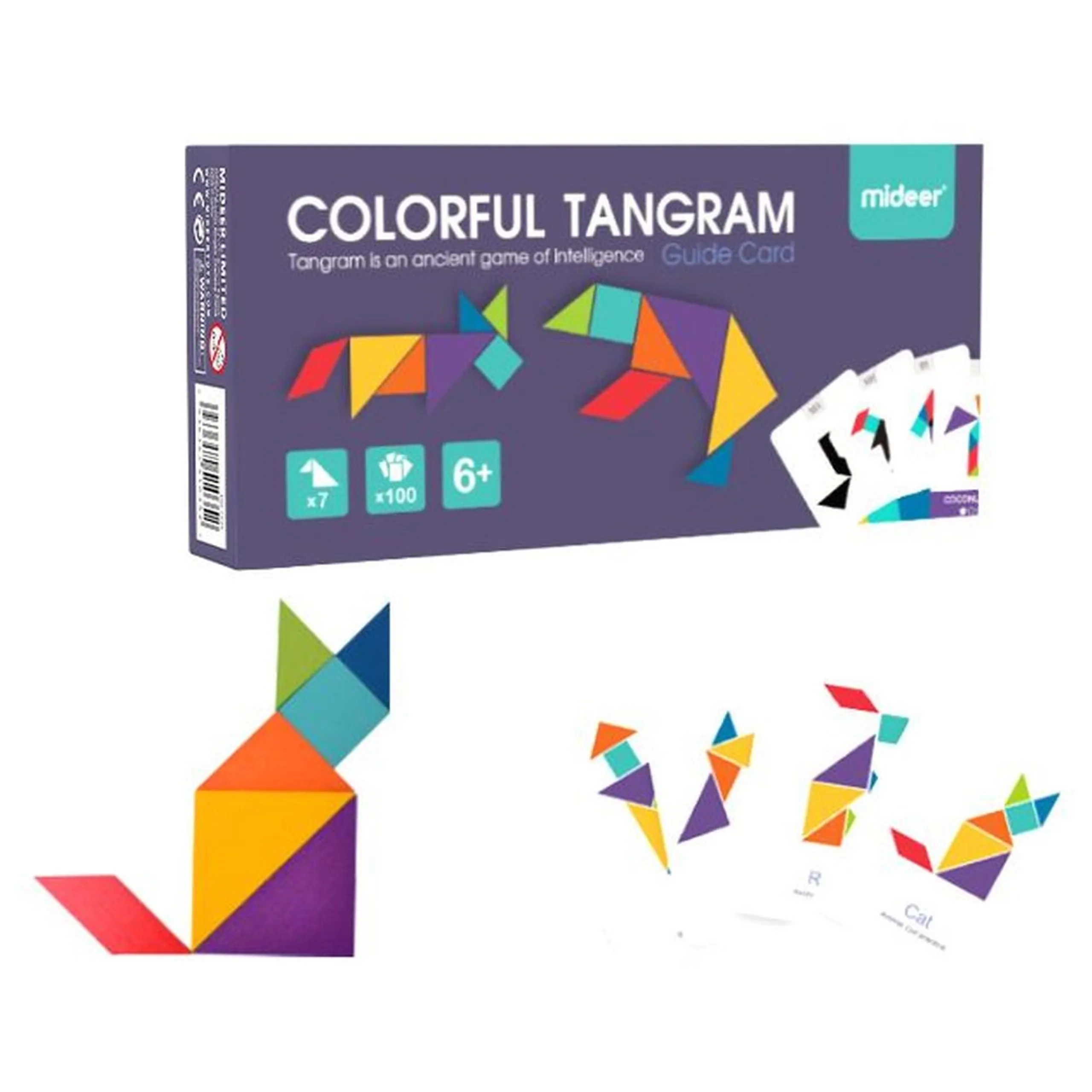 MIDEER Colorful Tangram Game - 6+ 7 pieces