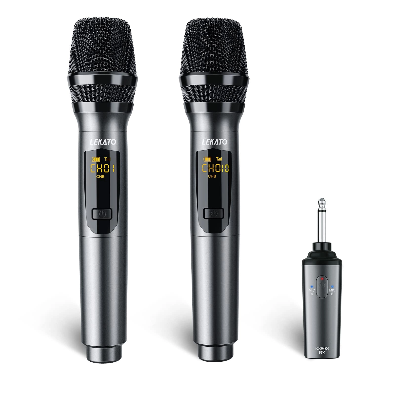 LEKATO Wireless Microphones - 2 x Microphones
