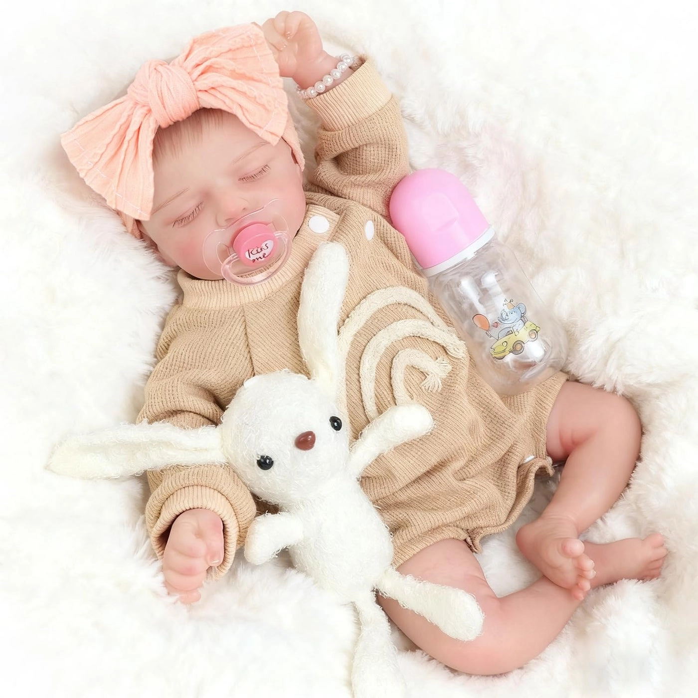 Reborn Baby Doll - 18 Inch Soft Cloth Body Sleeping Ages 3+ Set