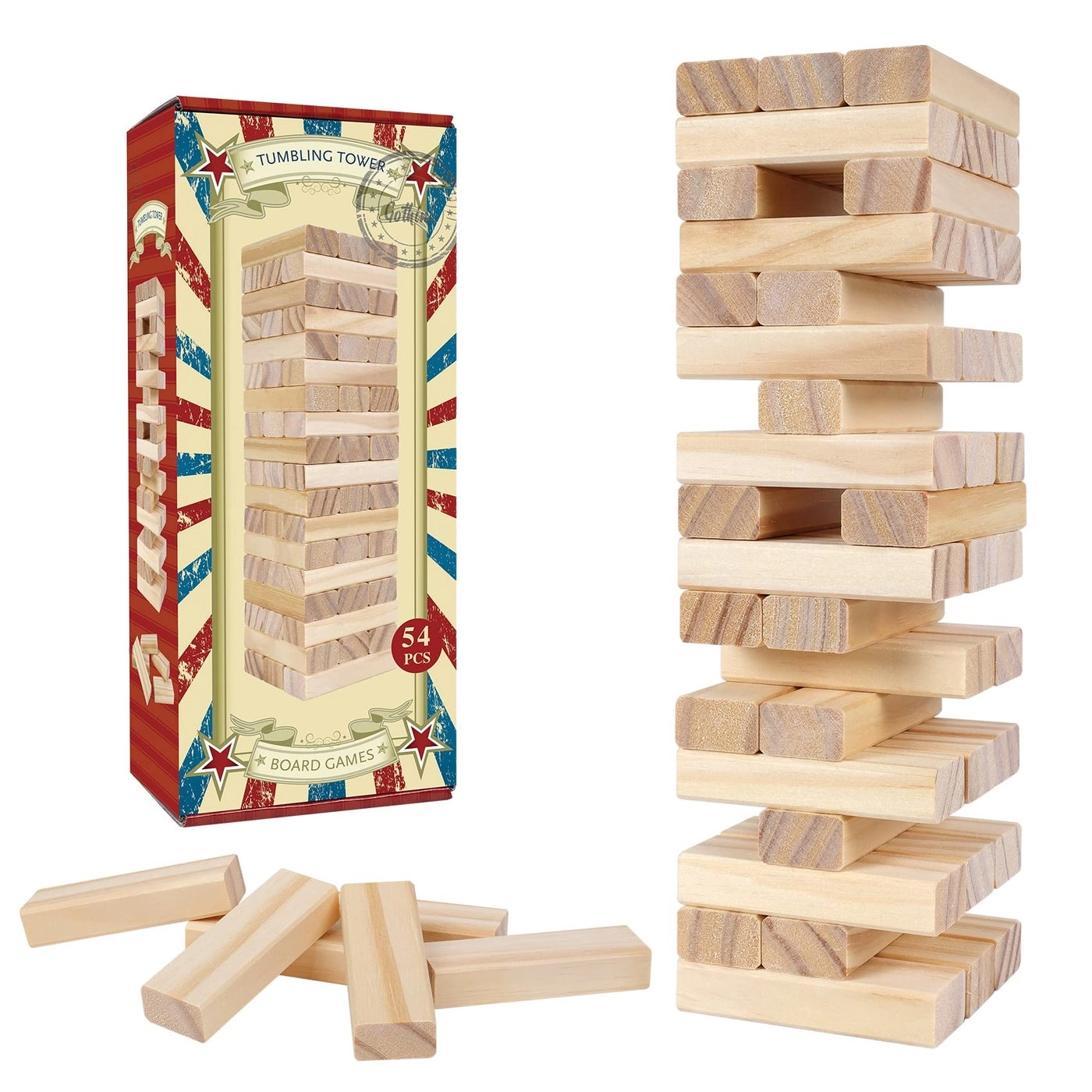 Tumble Tower - 54pcs Wooden