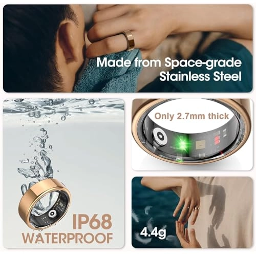 Smart Ring - 18.1mm Gold IP68 Waterproof
