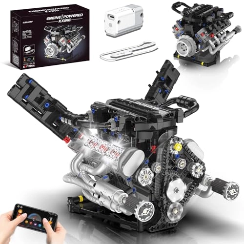 Electric Mini V8 Engine Kits Engineering - 8 - 14 years 675 pieces