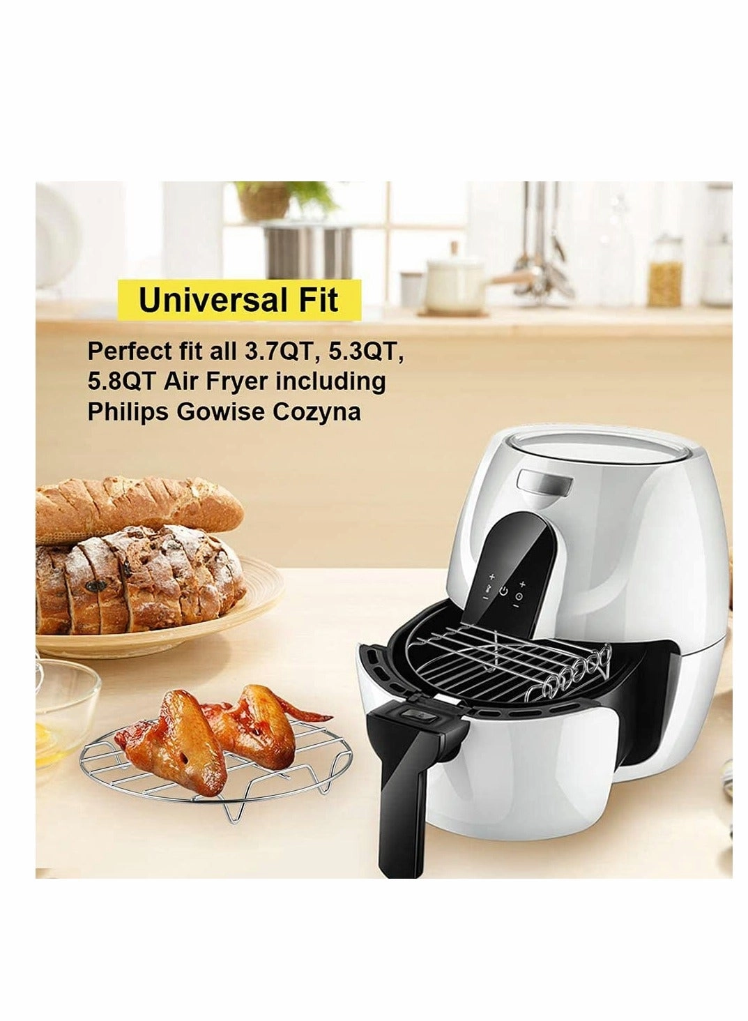 Air Fryer Rack - 304 stainless steel 5 Skewers