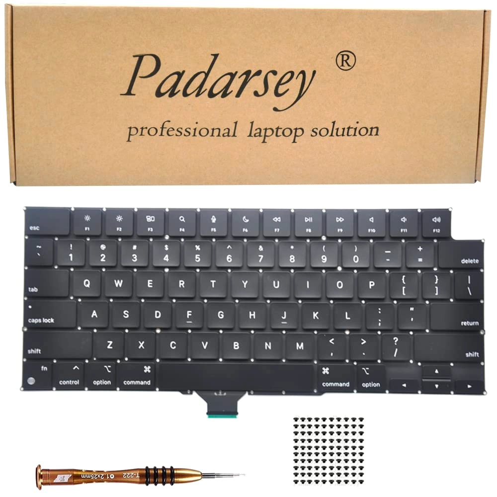 Pardarsey Replacement Keyboard - Compatible with MacBook Pro 14" A2442 16" A2485 2021 US Layout Black