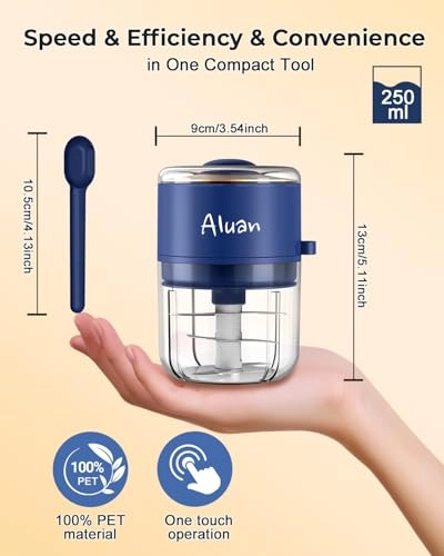 Mini Electric Chopper - 250ML USB Rechargeable