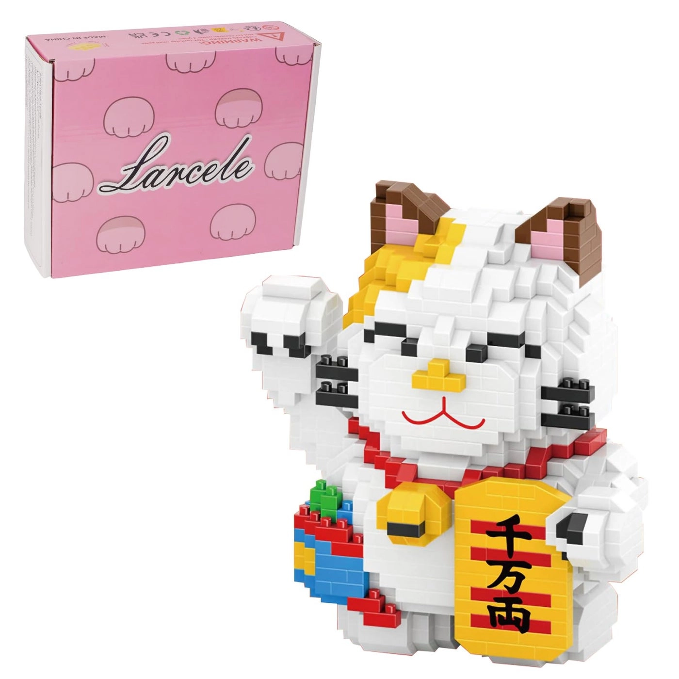 Larcele Cat Micro Building Blocks - Fortune Cat 1163 pcs