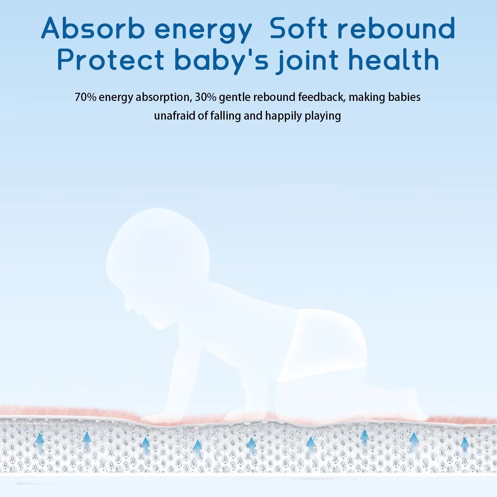Baby Play Mat - 79"x158" 1.3" Thick Cream