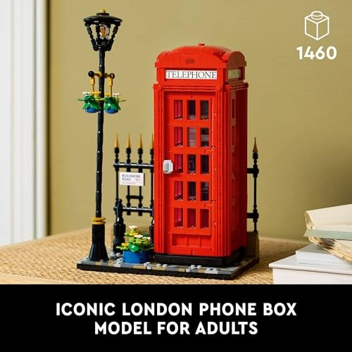 Red London Telephone Box (21347) - Model Kit Mobile Phone Stand