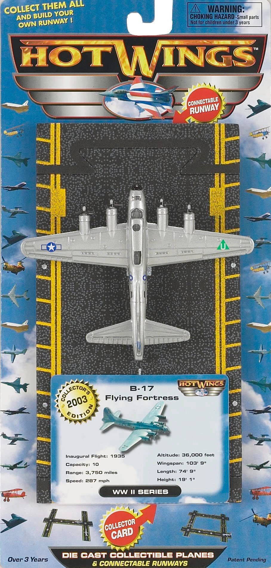 B17 Flying Fortress - Silver Connectible Runway