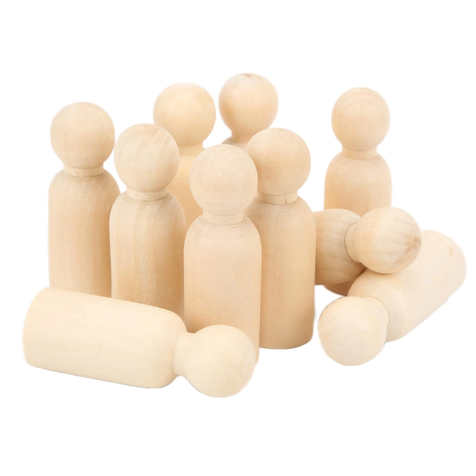 Bonbela Wooden Pin Doll - 10 pcs