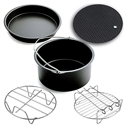 Pizza tray + Cake basket + Grill + Cake tin + Toast rack + Steam rack + Insulation pad + Brush + Clamp - metal 9 Pcs