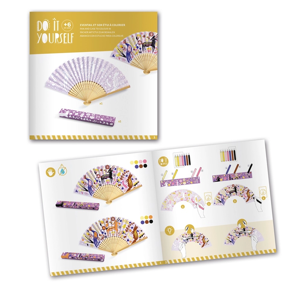 Do It Yourself Craft Kit - Large fan 37 x 21 cm Protective case