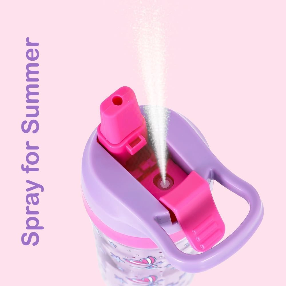 6 And 4 Convertible Lunch Box - Mermaid Purple + 420 ml Water Bottle + Sandwich Cutter