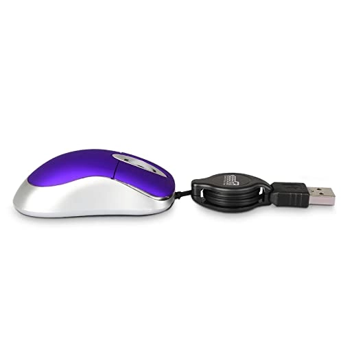 Mini Retractable Cable Wired USB Optical Mouse - USB Wired