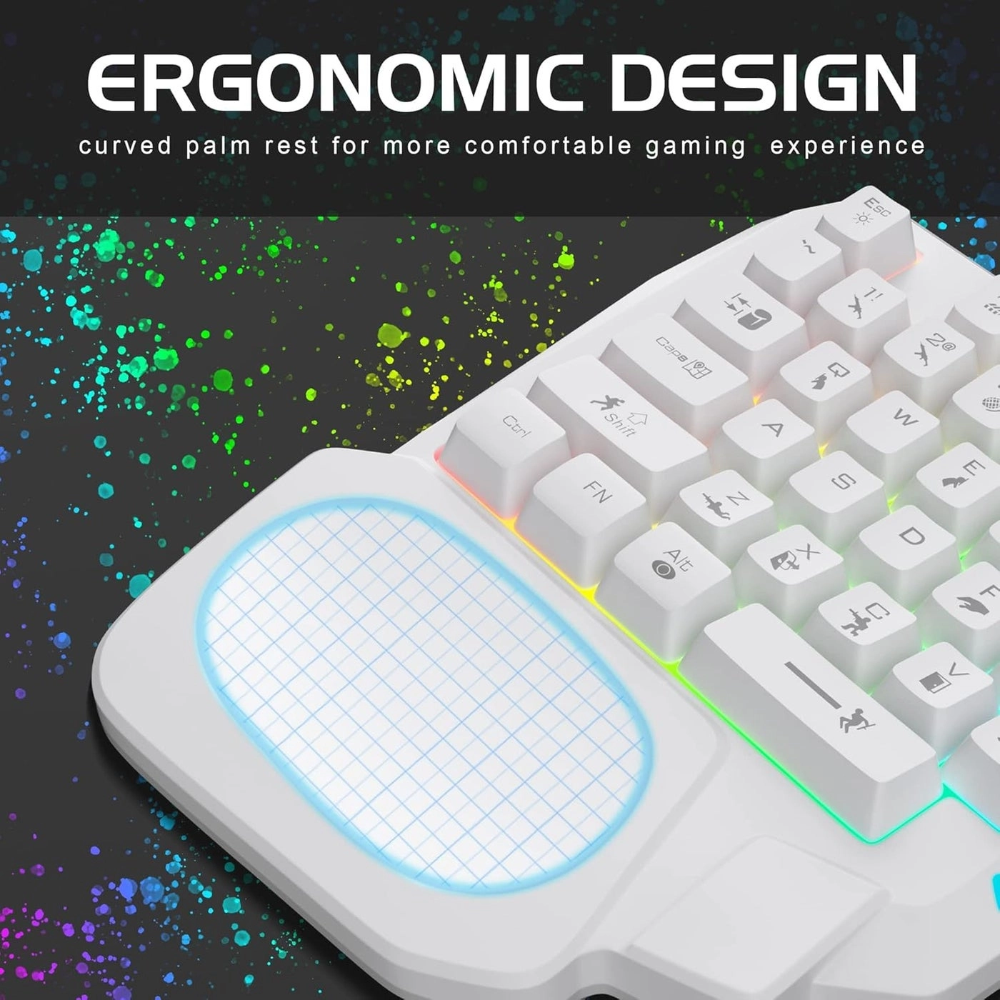 One Handed Gaming Keyboard - ergonomic RF|USB