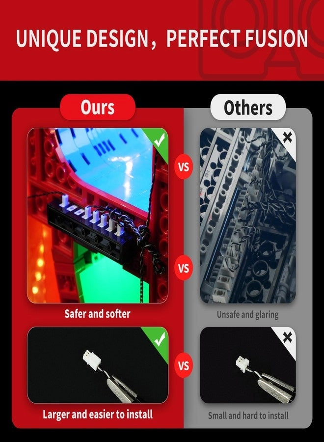 Light Kit for LEGO Art Love Sculpture - LED Lighting 31214 compatible