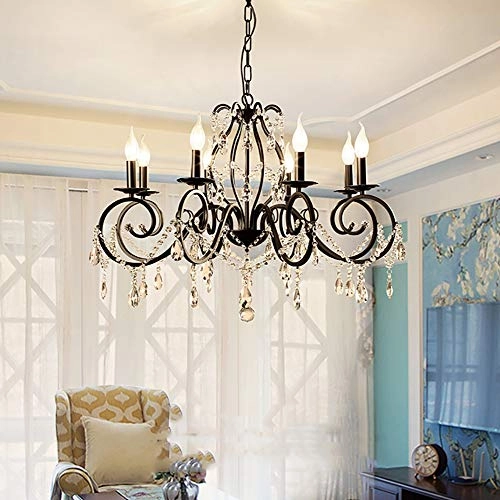 Vintage Candle Lights - 6 head Black