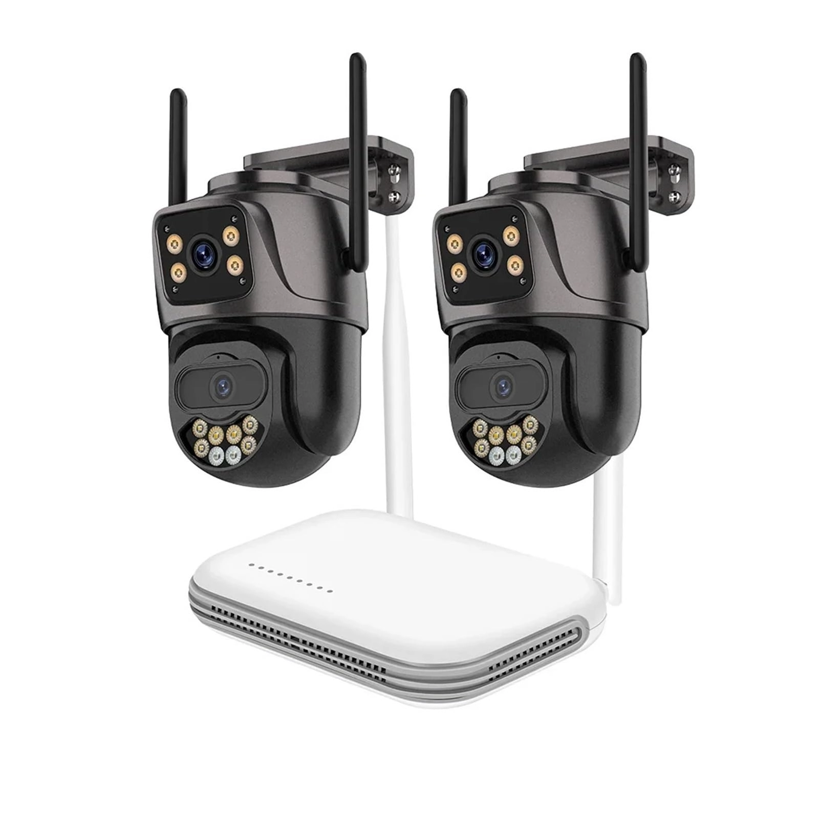 w0u5903wei 8CH NVR + Dual Lens Cam - 8PCS 6MP